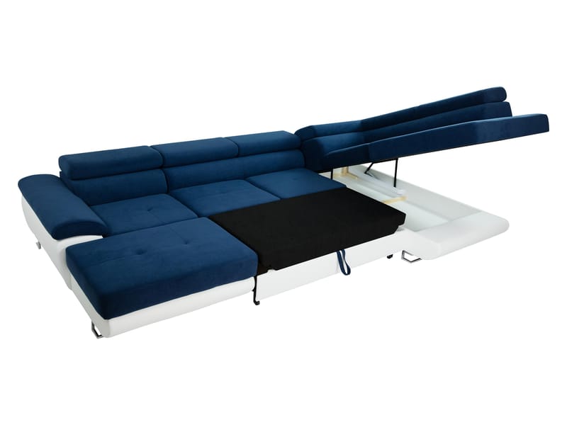 RAMERO 4-sits Bäddsoffa Vänster - Grå/Vit - Möbler - Vardagsrum - Bäddsoffor - U bäddsoffa