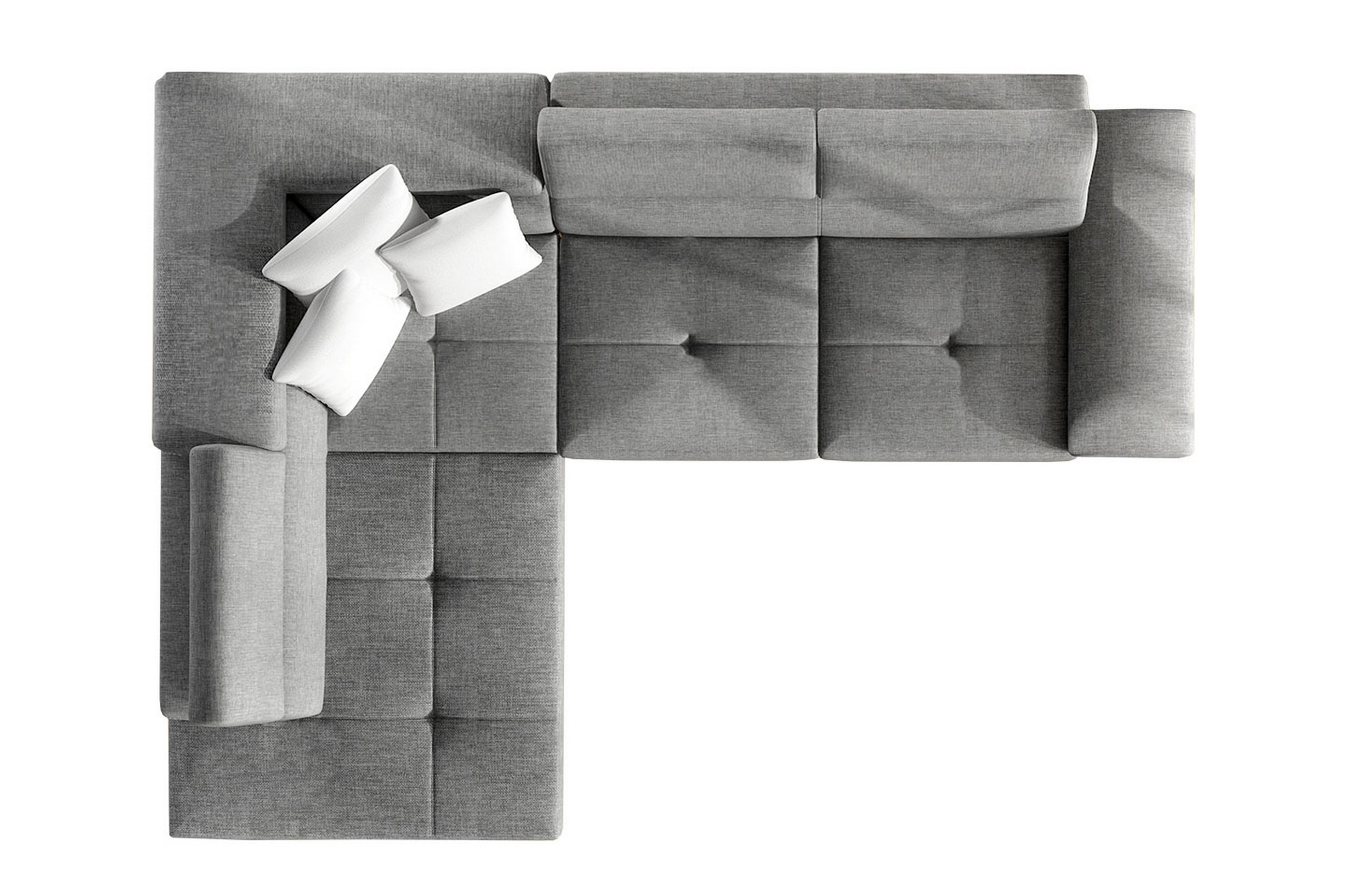 ramero bäddsoffa m. schäslong l-formad -