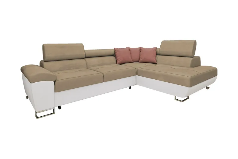 RAMERO Bäddsoffa m. Schäslong L-formad