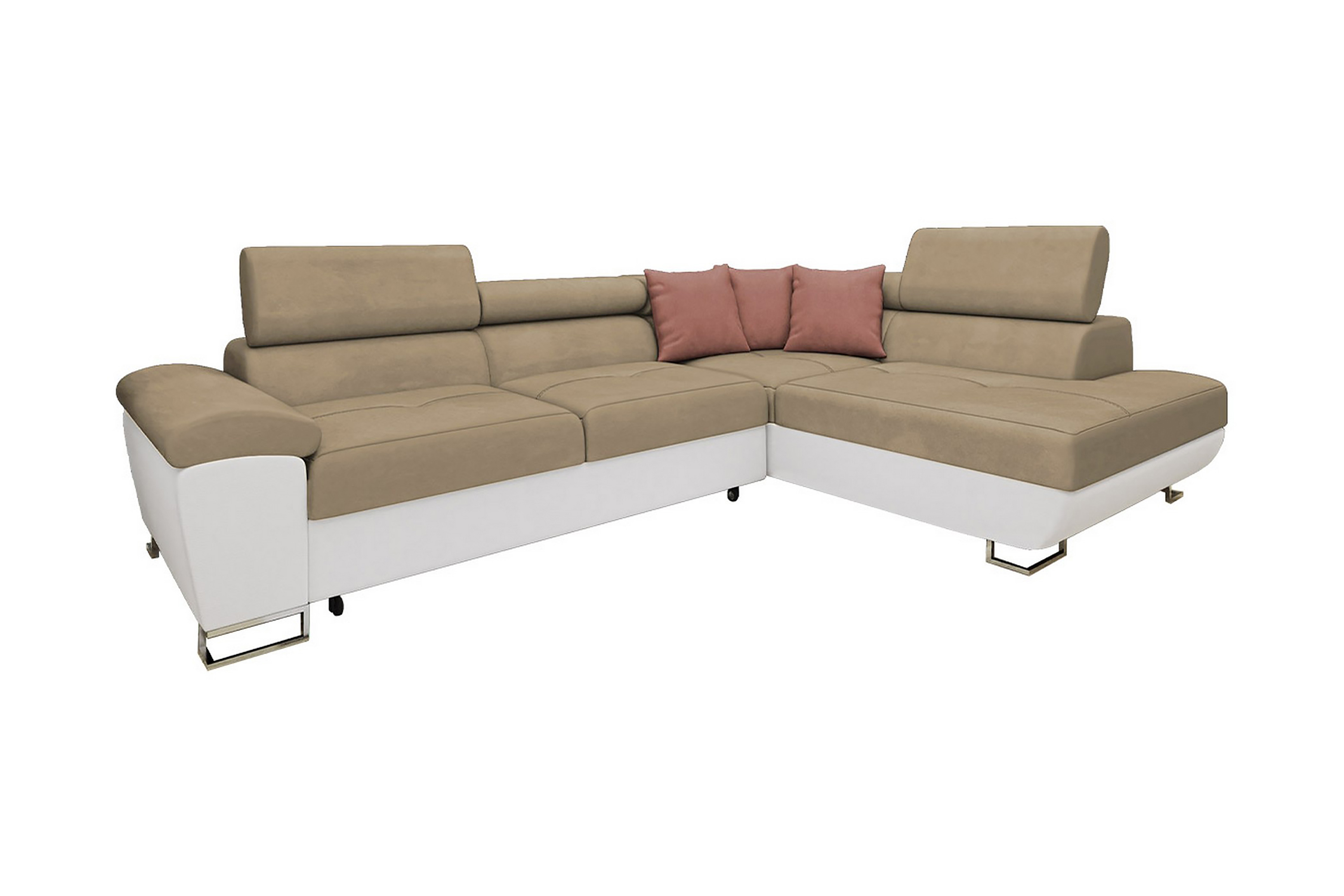 ramero bäddsoffa m. schäslong l-formad -