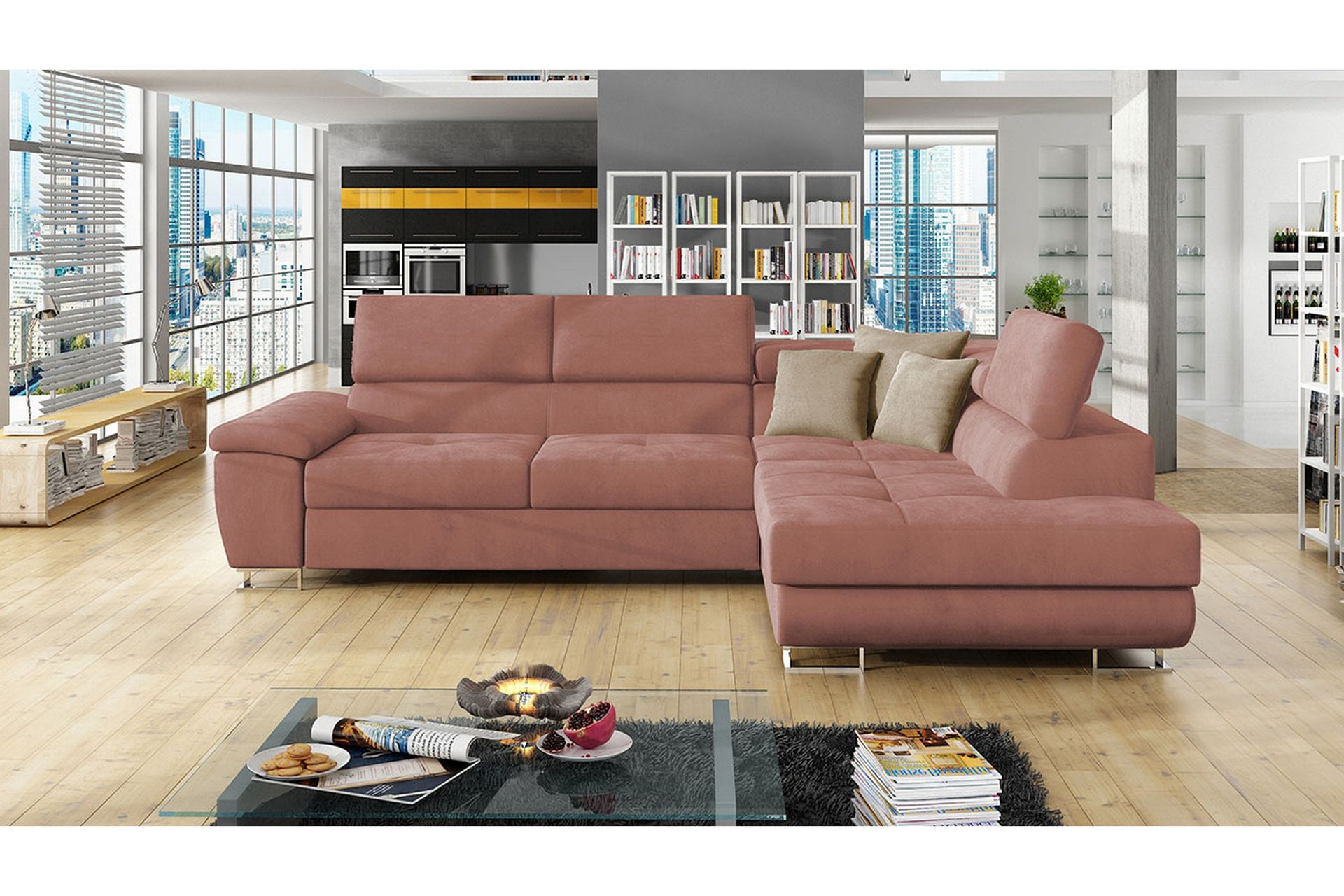 RAMERO Bäddsoffa m. Schäslong L-formad - Möbler - Vardagsrum - Bäddsoffor