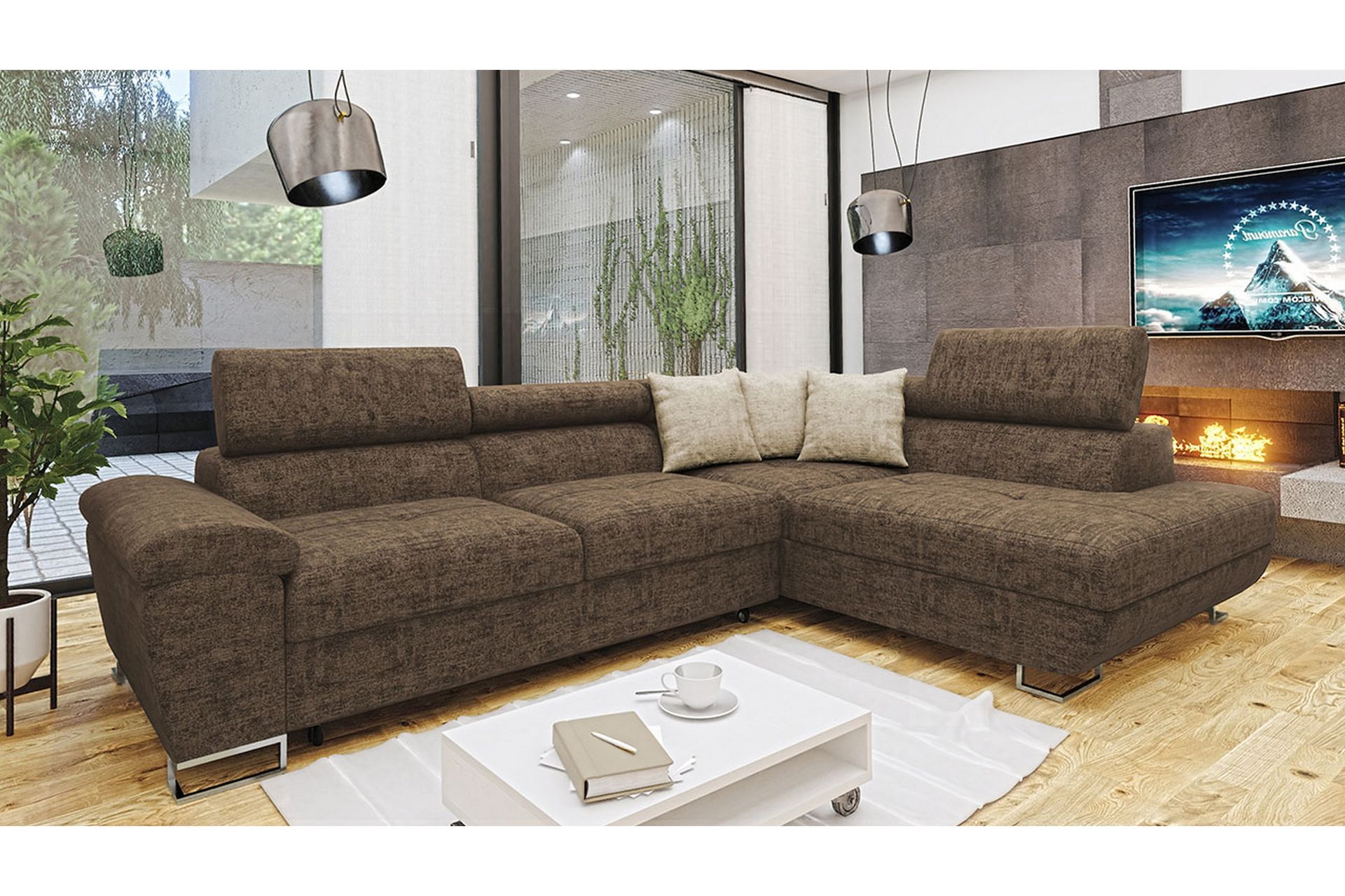RAMERO Bäddsoffa m. Schäslong L-formad - Möbler - Vardagsrum - Bäddsoffor