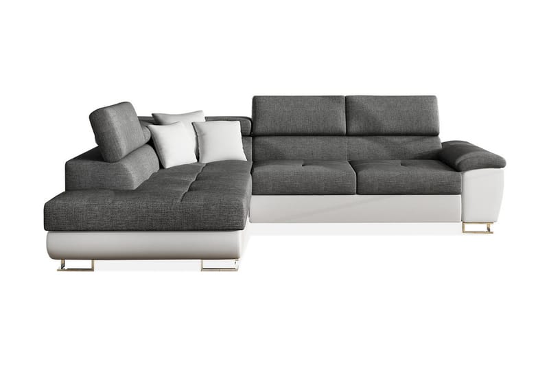 RAMERO U-bäddsoffa Vit/Grå - Vit/Grå - Bäddsoffor - Bäddsoffa divan