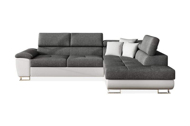 RAMERO U-bäddsoffa Vit/Grå - Vit/Grå - Bäddsoffor - Bäddsoffa divan