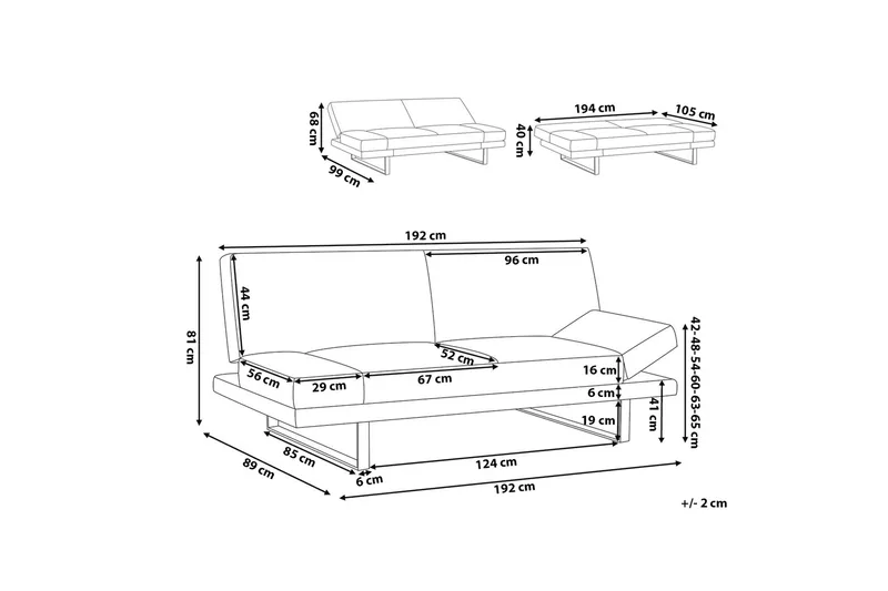 Ramsholt Bäddsoffa - Blå - Möbler - Vardagsrum - Bäddsoffor - 4-sits bäddsoffa