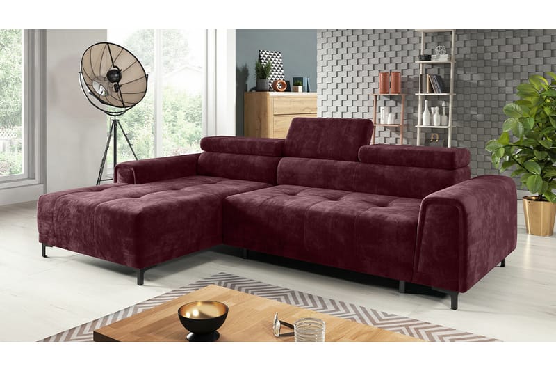 Rathkeale 3-sits Hörnbäddsoffa Lila - Möbler - Vardagsrum - Bäddsoffor - Hörnbäddsoffa