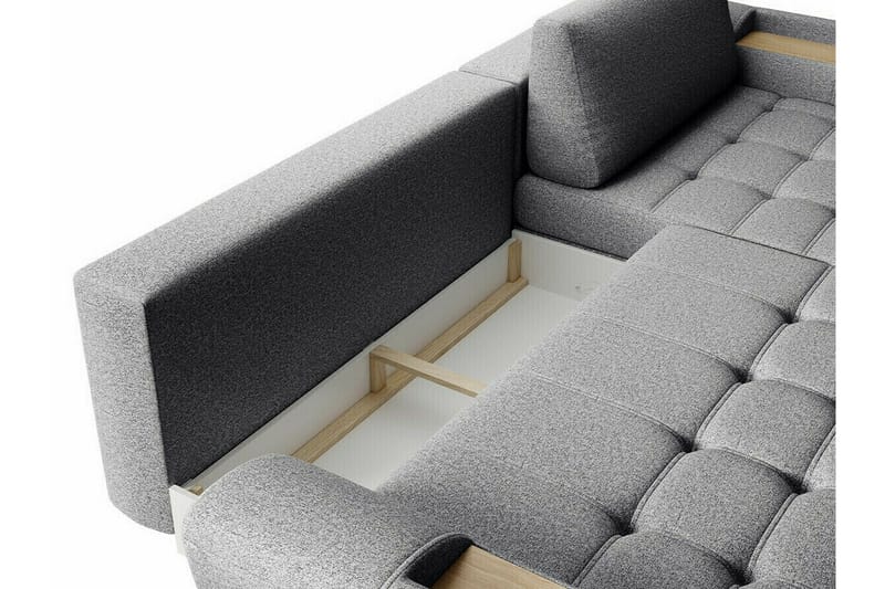Rathkeale 3-sits Hörnbäddsoffa Ljusgrå - Möbler - Vardagsrum - Bäddsoffor