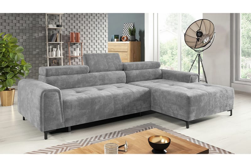 Rathkeale 3-sits Hörnbäddsoffa Ljusgrå - Möbler - Vardagsrum - Bäddsoffor - Hörnbäddsoffa