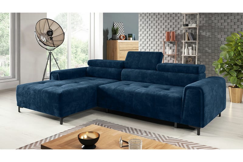Rathkeale 3-sits Hörnbäddsoffa Mörkblå - Möbler - Vardagsrum - Bäddsoffor