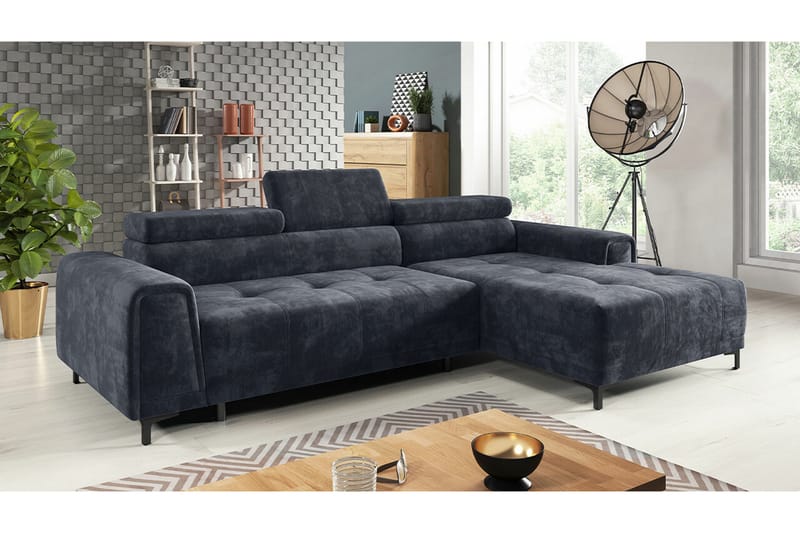 Rathkeale 3-sits Hörnbäddsoffa Mörkgrå - Möbler - Vardagsrum - Bäddsoffor - Hörnbäddsoffa