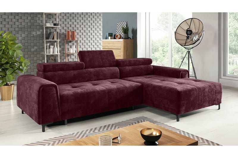 Rathkeale 3-sits Hörnbäddsoffa Mörklila - Möbler - Vardagsrum - Bäddsoffor - Hörnbäddsoffa