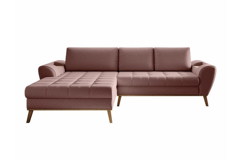 Rathkeale 3-sits Hörnbäddsoffa Rosa - Möbler - Vardagsrum - Bäddsoffor - Hörnbäddsoffa