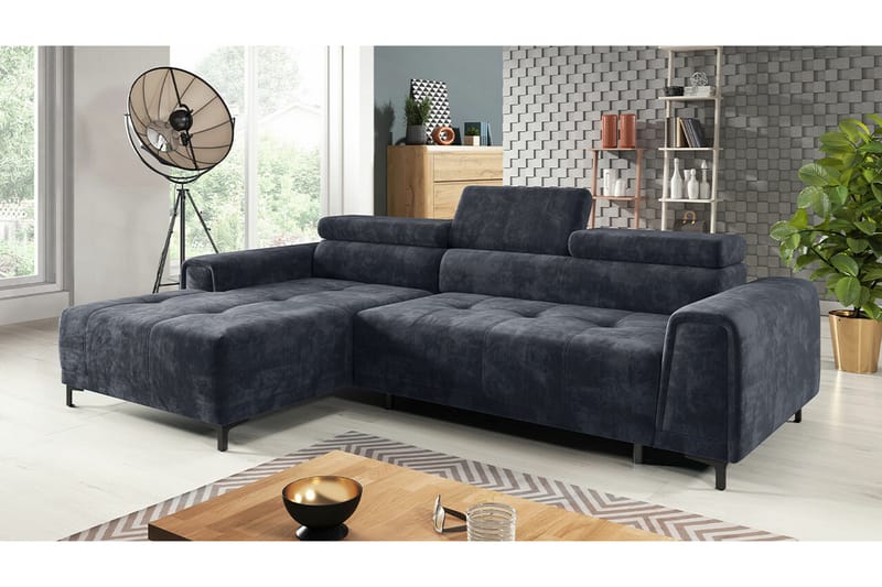Rathkeale 3-sits Hörnbäddsoffa Svart - Möbler - Vardagsrum - Bäddsoffor - Hörnbäddsoffa
