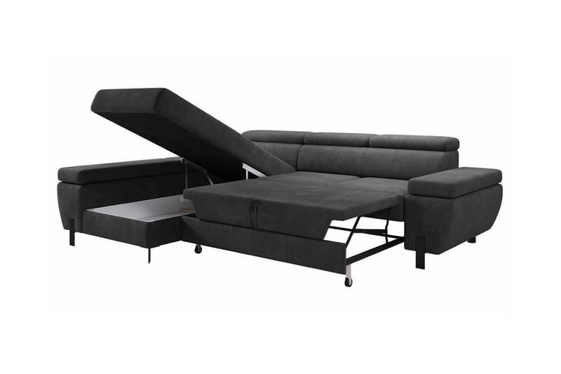 Rathkeale 4-sits Hörnbäddsoffa Mörkblå - Möbler - Vardagsrum - Bäddsoffor - Hörnbäddsoffa