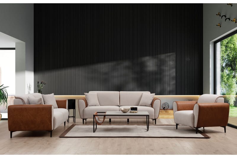 Rebelo 3-sits Bäddsoffa - Beige - Möbler - Vardagsrum - Bäddsoffor