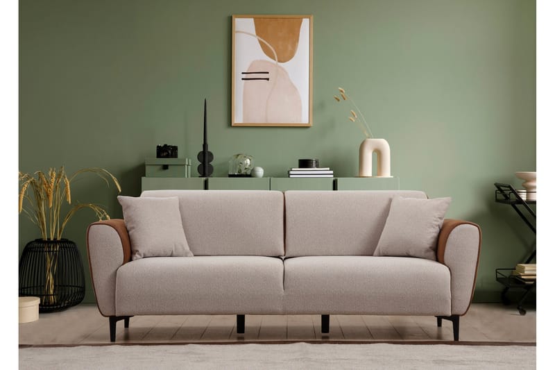 Rebelo 3-sits Bäddsoffa - Beige - Möbler - Vardagsrum - Bäddsoffor