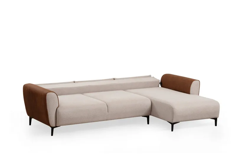 Rebelo Bäddsoffa med divan - Beige - Möbler - Vardagsrum - Bäddsoffor - Hörnbäddsoffa