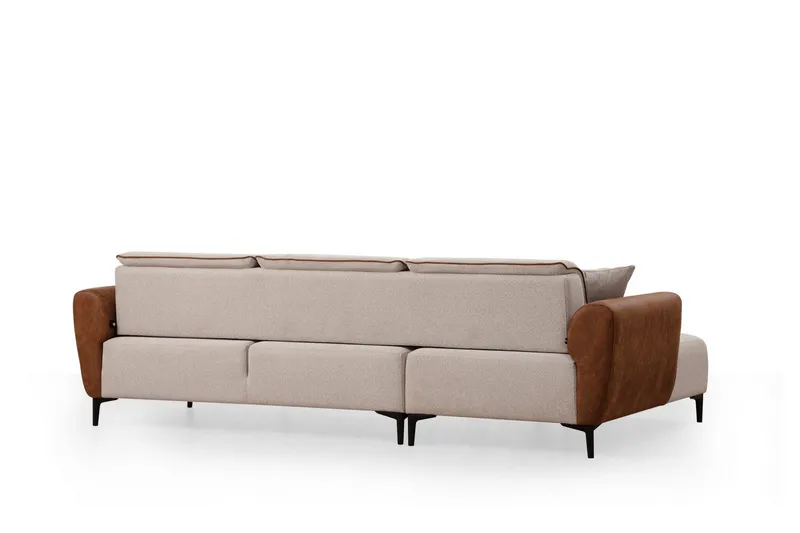 Rebelo Bäddsoffa med divan - Beige - Möbler - Vardagsrum - Bäddsoffor - Hörnbäddsoffa
