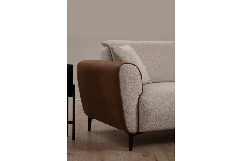 Rebelo Bäddsoffa med divan - Beige - Möbler - Vardagsrum - Bäddsoffor - Hörnbäddsoffa