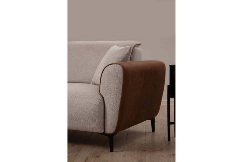 Rebelo Bäddsoffa med divan - Beige - Möbler - Vardagsrum - Bäddsoffor - Hörnbäddsoffa