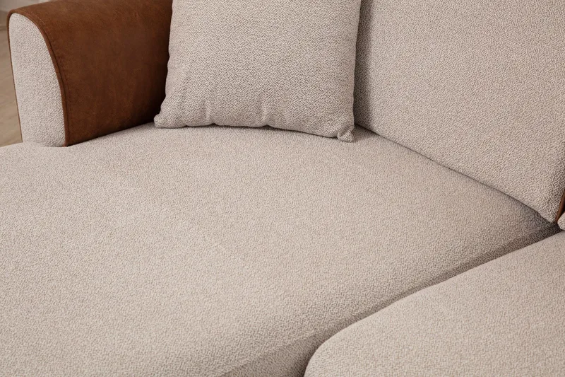 Rebelo Bäddsoffa med divan - Beige - Möbler - Vardagsrum - Bäddsoffor - Hörnbäddsoffa