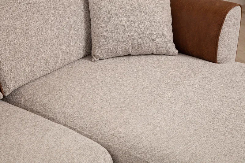 Rebelo Bäddsoffa med divan - Beige - Möbler - Vardagsrum - Bäddsoffor - Hörnbäddsoffa