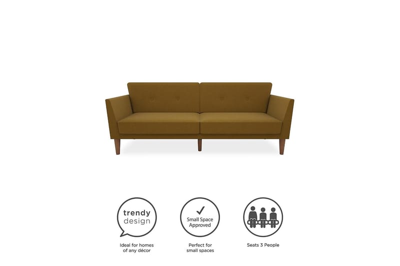 REGAL 2-sits Bäddsoffa Gul - Novogratz - Möbler - Vardagsrum - Bäddsoffor - 2-sits bäddsoffa