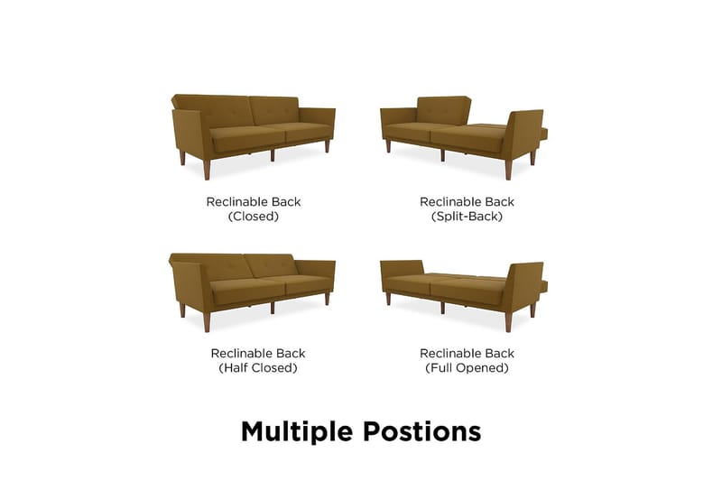 REGAL 2-sits Bäddsoffa Gul - Novogratz - Möbler - Vardagsrum - Bäddsoffor - 2-sits bäddsoffa