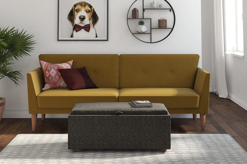 REGAL 2-sits Bäddsoffa Gul - Novogratz - Möbler - Vardagsrum - Bäddsoffor - 2-sits bäddsoffa