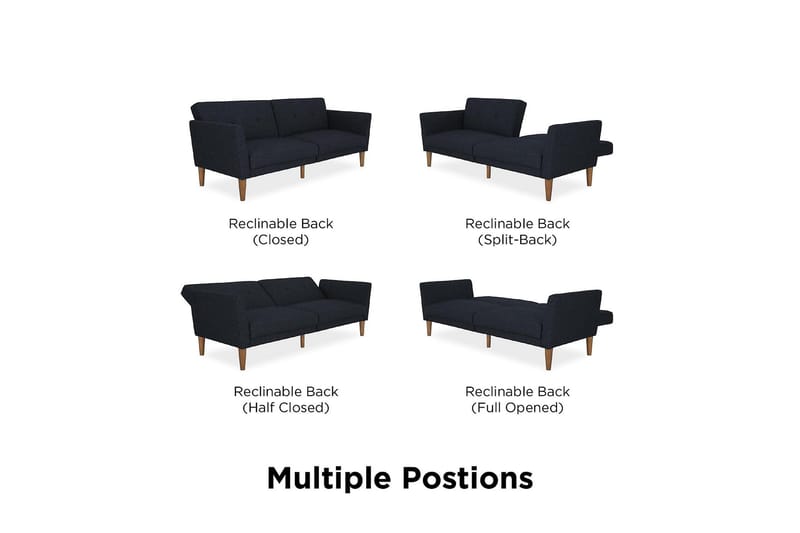 REGAL 2-sits Bäddsoffa Marinblå - Novogratz - Möbler - Vardagsrum - Bäddsoffor - 2-sits bäddsoffa