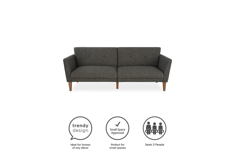 REGAL 2-sits Bäddsoffa Mörkgrå - Novogratz - Möbler - Vardagsrum - Bäddsoffor - 2-sits bäddsoffa