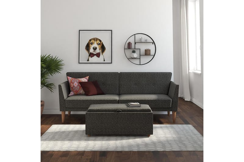 REGAL 2-sits Bäddsoffa Mörkgrå - Novogratz - Möbler - Vardagsrum - Bäddsoffor - 2-sits bäddsoffa
