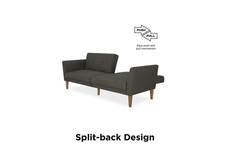 Regal 2-sits Bäddsoffa Mörkgrå - Novogratz - Möbler - Vardagsrum - Bäddsoffor - 2-sits bäddsoffa