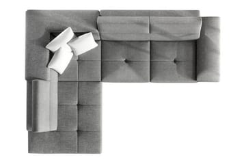 Reginia 3-sits Höger Hörnbäddsoffa 125x195 cm med Förvaring i Boucle - Vit - Möbler - Vardagsrum - Bäddsoffor