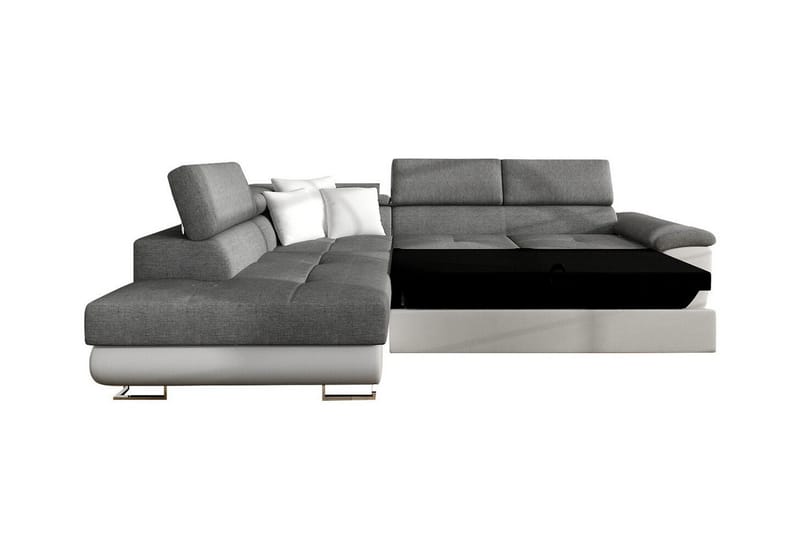 Reginia 3-sits Hörnbäddsoffa Ljusgrå/Mörkgrå - Möbler - Vardagsrum - Bäddsoffor - Hörnbäddsoffa