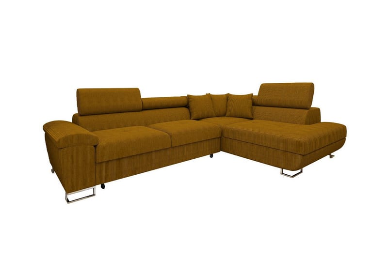 Reginia 3-sits Hörnbäddsoffa Mörkgul - Möbler - Vardagsrum - Bäddsoffor - Hörnbäddsoffa