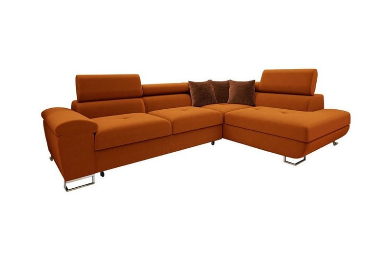 Reginia 3-sits Hörnbäddsoffa Orange - Möbler - Vardagsrum - Bäddsoffor - Hörnbäddsoffa