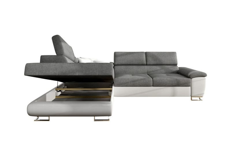 Reginia 3-sits Hörnbäddsoffa Vit - Möbler - Vardagsrum - Bäddsoffor - Hörnbäddsoffa