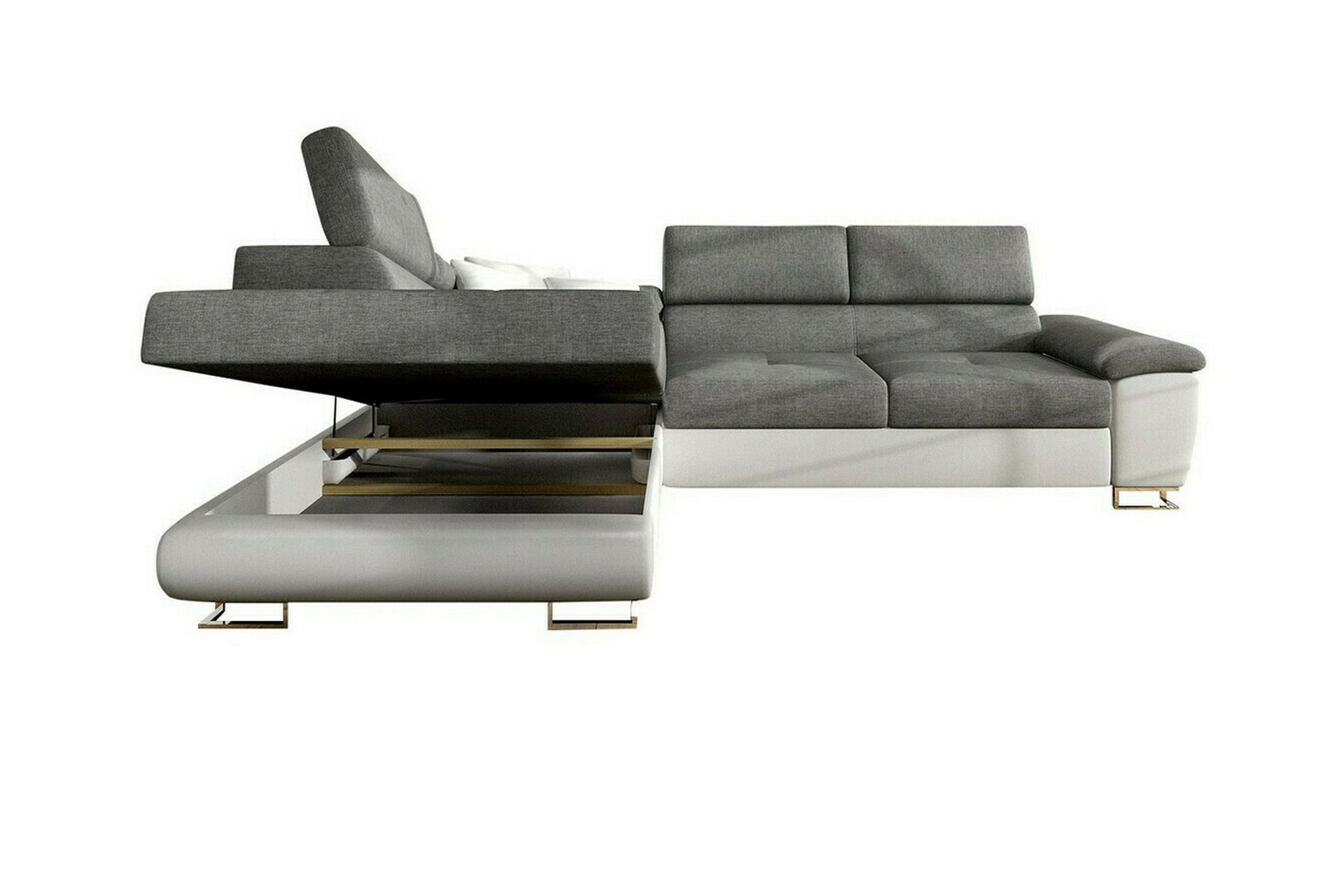 Reginia 3-sits Hörnbäddsoffa Vit - Möbler - Vardagsrum - Bäddsoffor - Hörnbäddsoffa