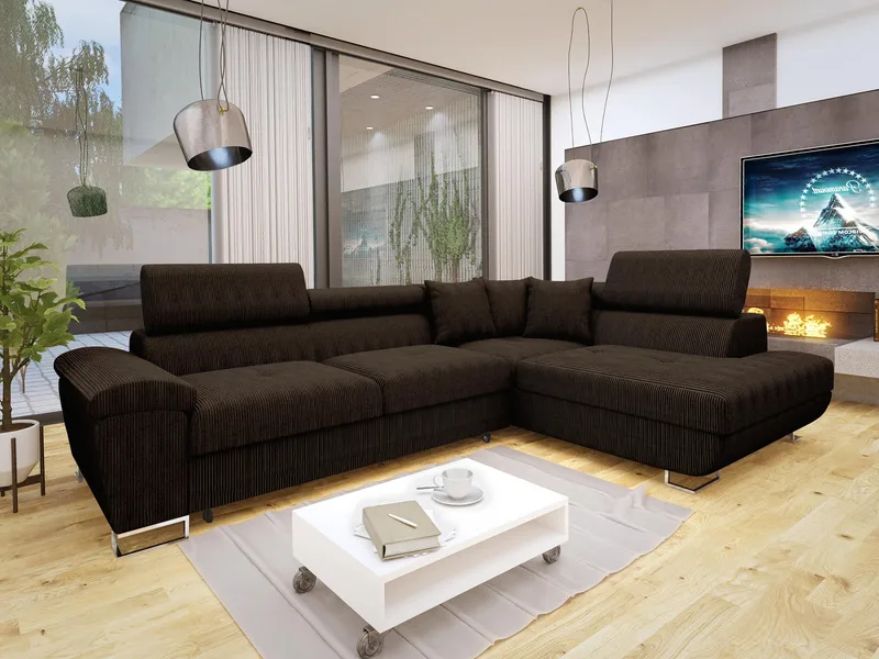 Reginia 4-sits Bäddsoffa med Schäslong och förvaring - Möbler - Vardagsrum - Bäddsoffor - Hörnbäddsoffa