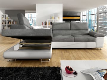 Reginia 4-sits Bäddsoffa med Schäslong och förvaring - Möbler - Vardagsrum - Bäddsoffor - Hörnbäddsoffa