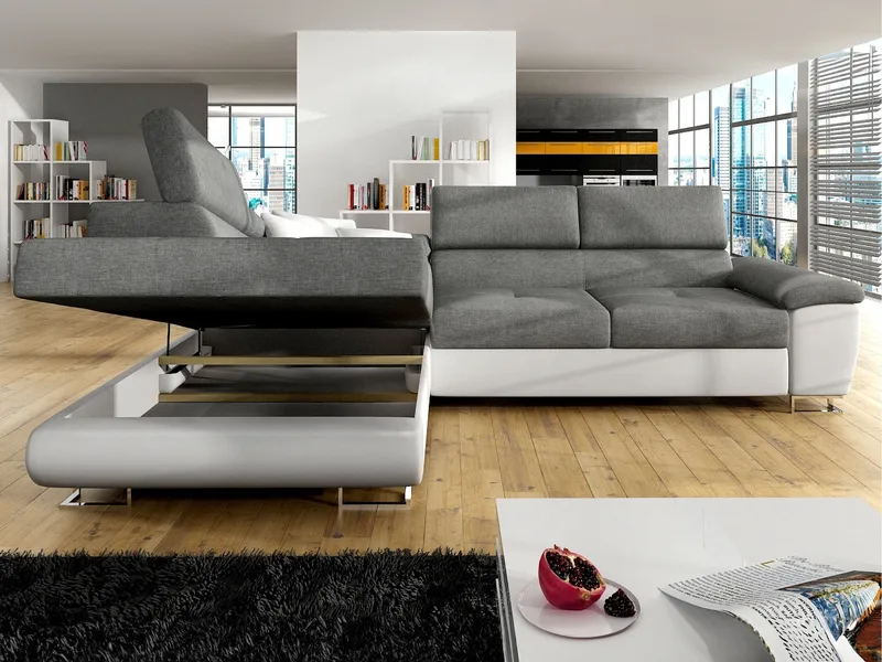 Reginia 4-sits Bäddsoffa med Schäslong och förvaring - Möbler - Vardagsrum - Bäddsoffor - Hörnbäddsoffa