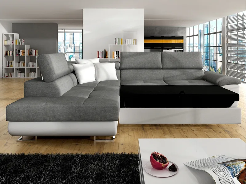 Reginia 4-sits Bäddsoffa med Schäslong och förvaring - Möbler - Vardagsrum - Bäddsoffor - Hörnbäddsoffa