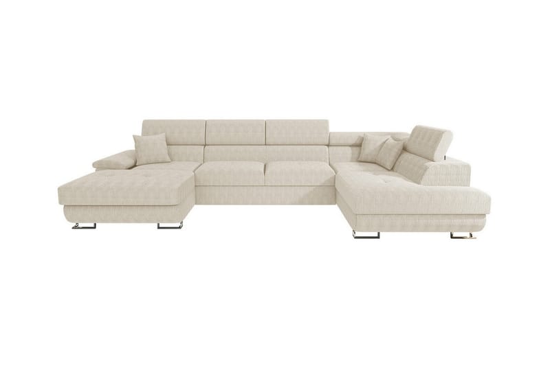Reginia 4-sits Hörnbäddsoffa Beige - Möbler - Vardagsrum - Bäddsoffor - Hörnbäddsoffa