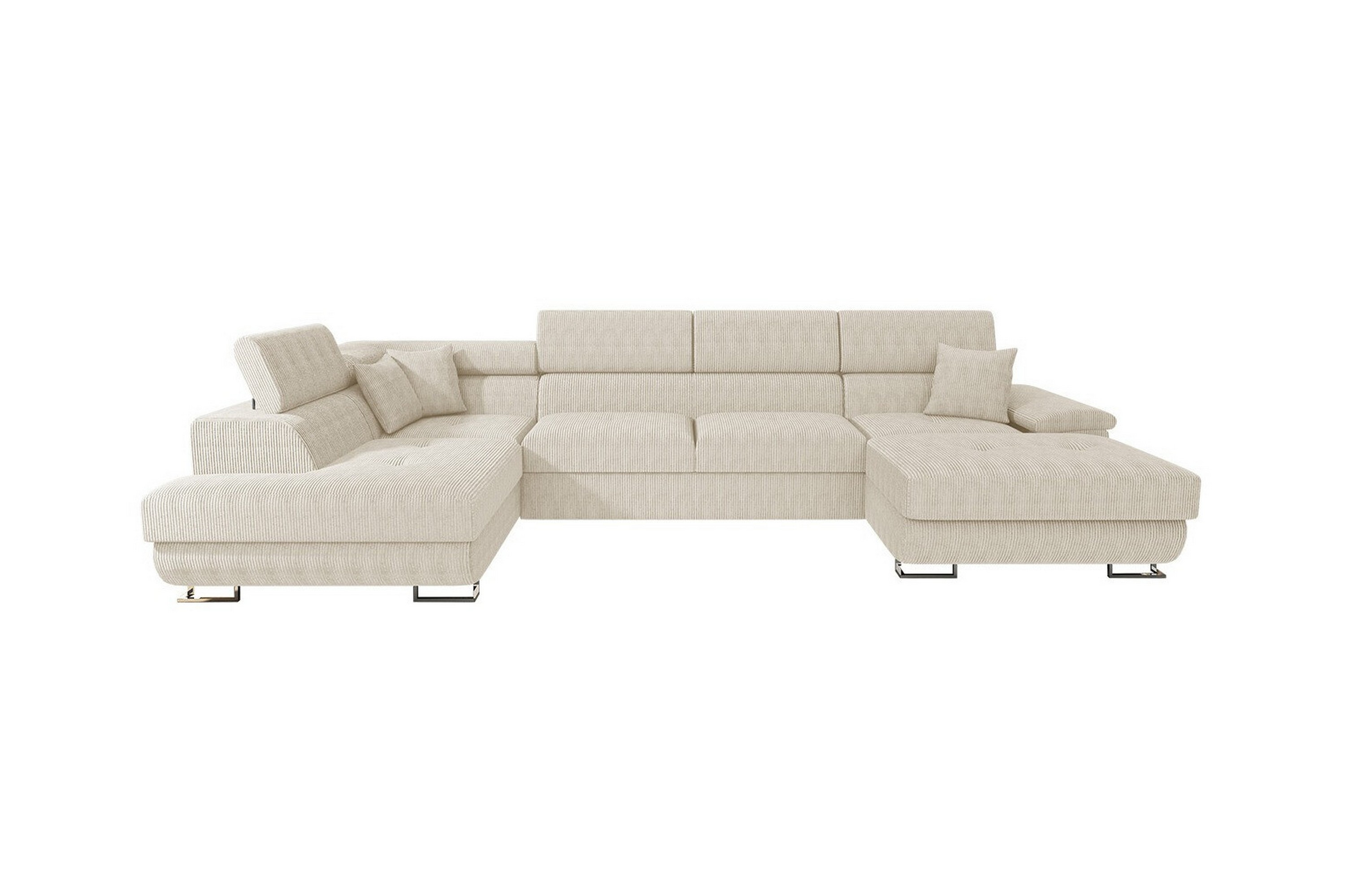reginia 4-sits hörnbäddsoffa beige/ljusbeige -