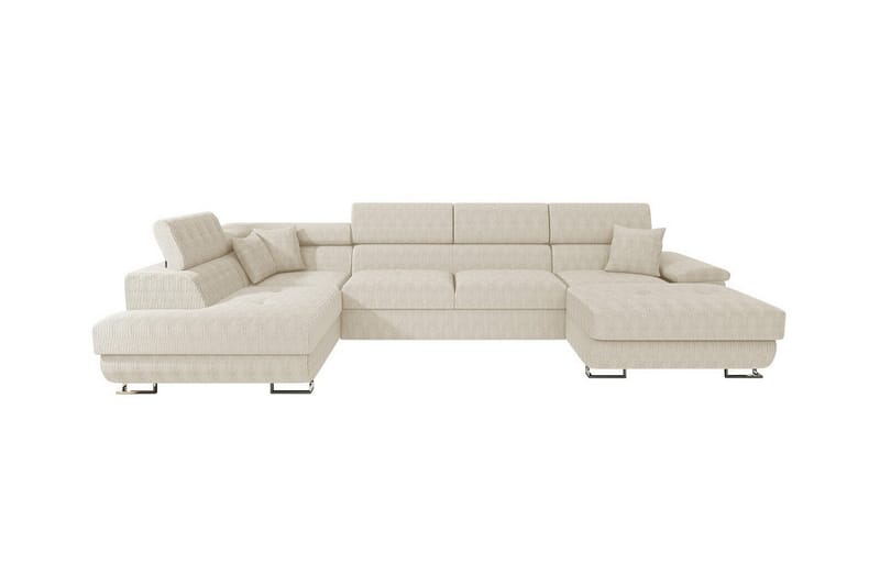 Reginia 4-sits Hörnbäddsoffa Beige/Ljusbeige - Hörnbäddsoffa - Bäddsoffor