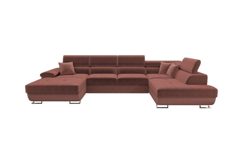Reginia 4-sits Hörnbäddsoffa Ljusbrun/Brun - Möbler - Vardagsrum - Bäddsoffor - U bäddsoffa