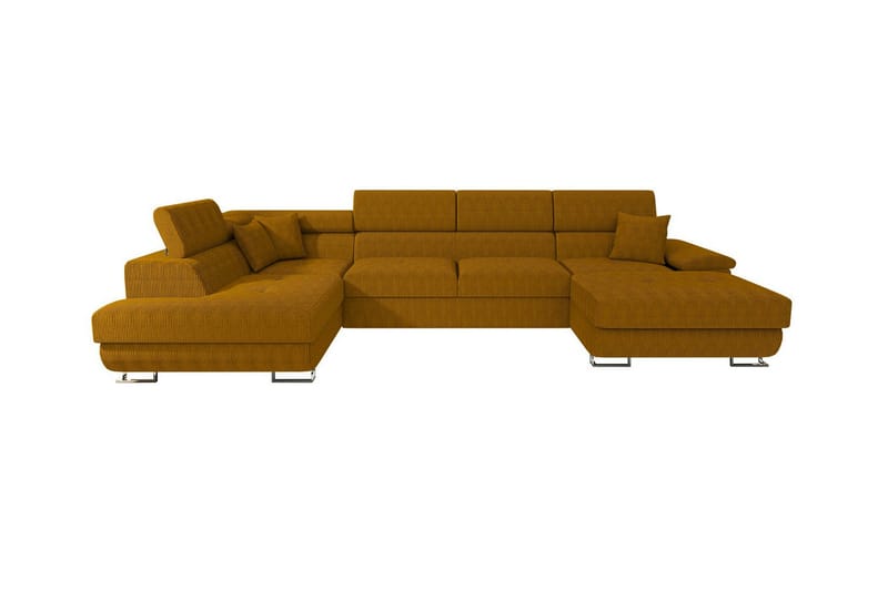 Reginia 4-sits Hörnbäddsoffa Mörkgul - Möbler - Vardagsrum - Bäddsoffor - Hörnbäddsoffa