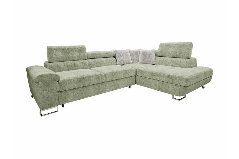 Reginia 4-sits Hörnbäddsoffa NO_BRAND Light green