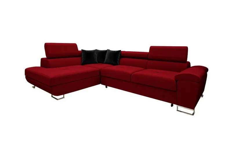 Reginia 4-sits Hörnbäddsoffa NO_BRAND Red
